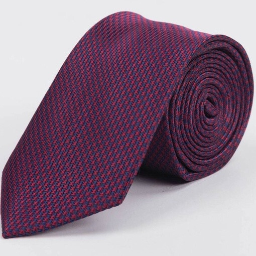 Прокат бордового галстука с мелким узором для мужских костюмов