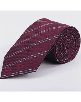 Аренда бордового галстука в полоску для мужского костюма, изображение 1