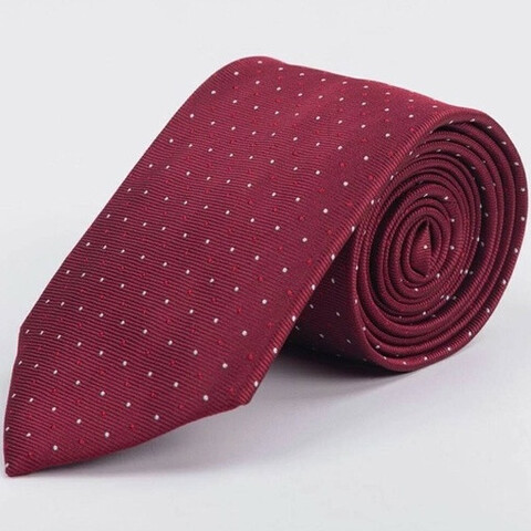 Аренда галстука бордового цвета в мелкий разноцветны узор для мужских костюмов