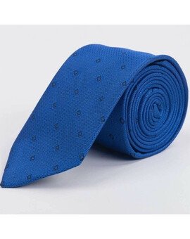 Прокат галстука синего цвета с редким ромбовидным узором для мужских костюмов, изображение 1