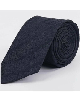 Черный текстурированный галстук напрокат с тонкой полоской для мужских костюмов, изображение 1