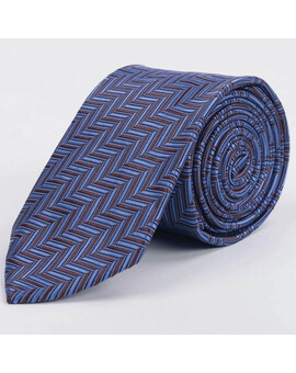 Сиреневый галстук в аренду с коричневым узором в елку для мужских костюмов, изображение 1