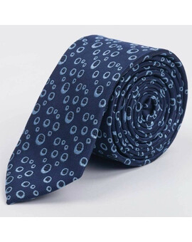 Арена синего галстука с голубым кольцевым узором для мужских костюмов, изображение 1