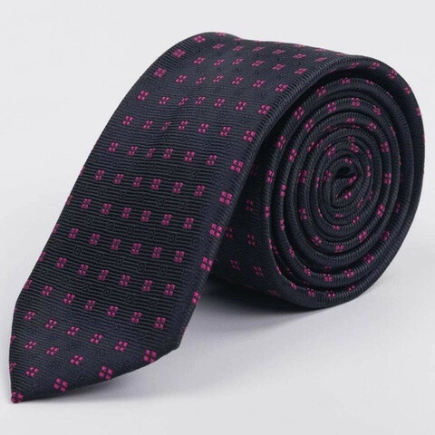 Арендовать галстук черного цвета с розовым узором для мужских костюмов