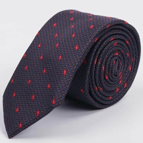 Арендовать галстук коричневого цвета с красным узором для мужского костюма