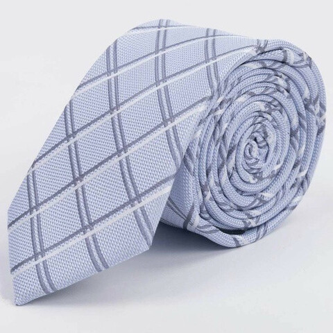 Арендовать галстук серого цвета в крупную клетку для мужских костюмов