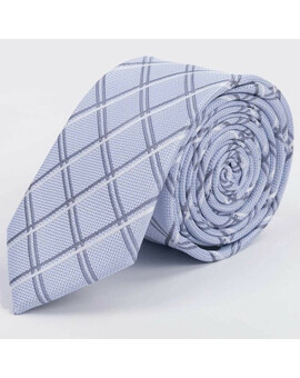 Арендовать галстук серого цвета в крупную клетку для мужских костюмов, изображение 1