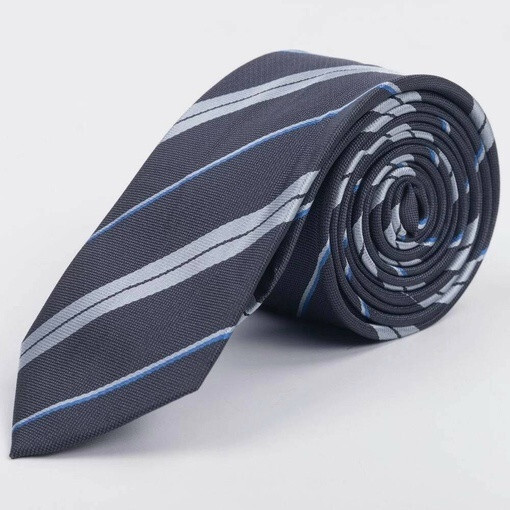 Прокат серого галстука в разноцветную полосу мульти для мужского костюма