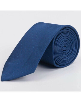 Арендовать синий галстук с точечным узором для мужского костюма, изображение 1