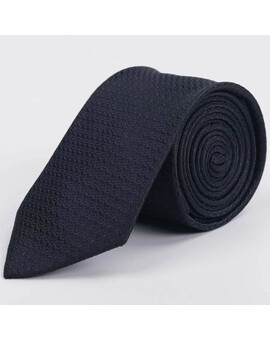 Арендовать черный галстук с фактурным узором для мужских костюмов, изображение 1