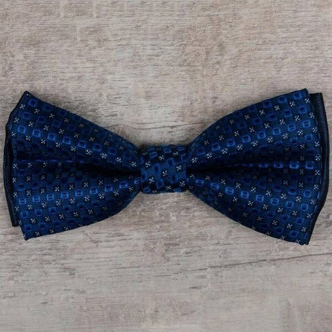 Аренда бабочки синего цвета в клетку с узором для мужских костюмов