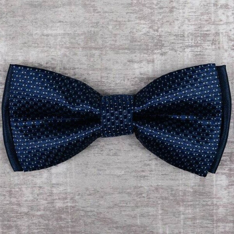 Аренда бабочки синего цвета с мелким узором для мужских костюмов