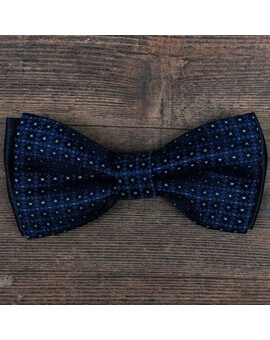 Аренда бабочки синего цвета в клетку с узором для мужских костюмов, изображение 1