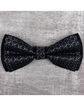 Аренда черной бабочки с шахматным узором для мужского костюма, изображение 1