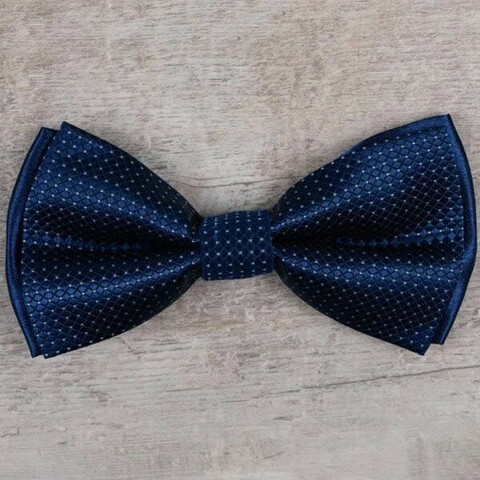 Аренда бабочки синего цвета с мелким узором для мужских костюмов