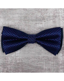 Прокат бабочки синего цвета с бордовым узором для мужских костюмов, изображение 1