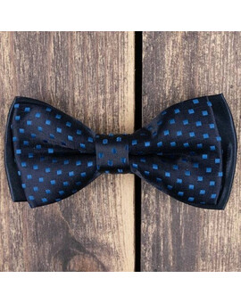 Бабочка напрокат с синими вставками для мужских костюмов, изображение 1