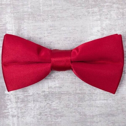 Прокат однотонной бабочки бордового цвета для мужских костюмов