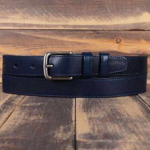 Прокат ремня синего цвета для мужских костюмов