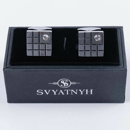 Запонки в аренду с украшением для мужского костюма