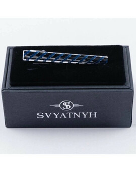 Аренда зажима с гравировкой синего цвета для мужских костюмов, изображение 1