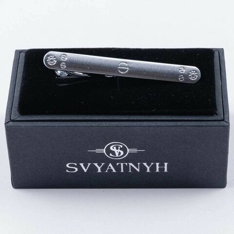 Зажим в аренду с гравировкой и скругленными краями для мужских костюмов