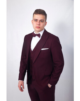 Мужской костюм бордового цвета в аренду, изображение 4